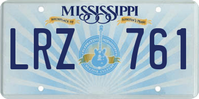 MS license plate LRZ761