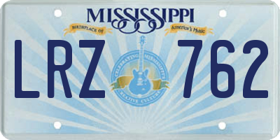MS license plate LRZ762