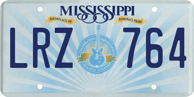 MS license plate LRZ764