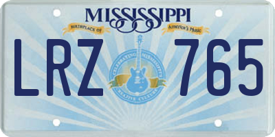 MS license plate LRZ765