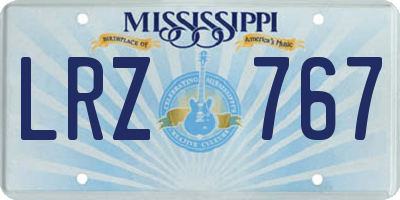 MS license plate LRZ767