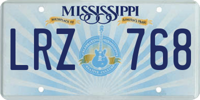 MS license plate LRZ768