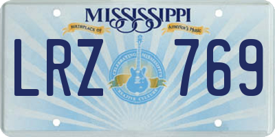 MS license plate LRZ769