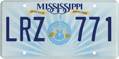 MS license plate LRZ771