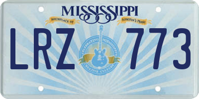 MS license plate LRZ773