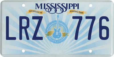 MS license plate LRZ776