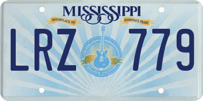 MS license plate LRZ779