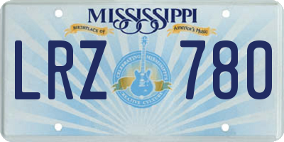 MS license plate LRZ780