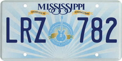 MS license plate LRZ782