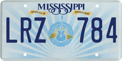 MS license plate LRZ784
