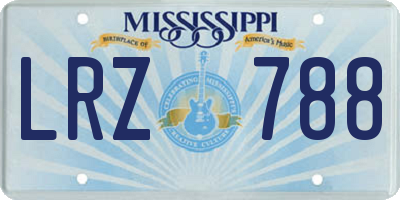 MS license plate LRZ788