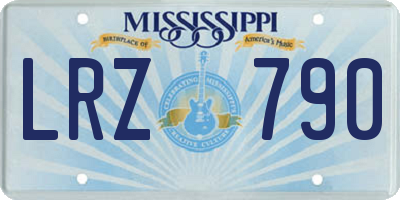 MS license plate LRZ790