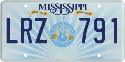 MS license plate LRZ791