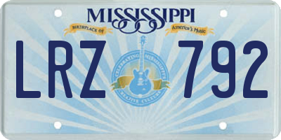 MS license plate LRZ792