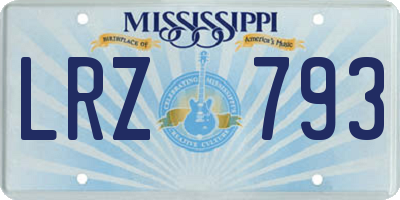 MS license plate LRZ793