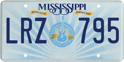 MS license plate LRZ795