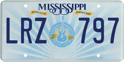 MS license plate LRZ797