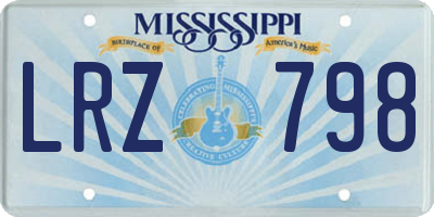 MS license plate LRZ798
