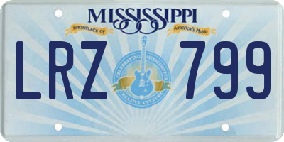 MS license plate LRZ799