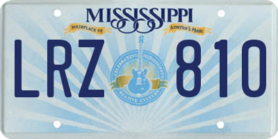 MS license plate LRZ810