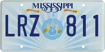 MS license plate LRZ811