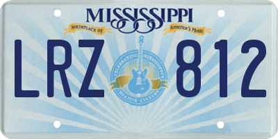 MS license plate LRZ812