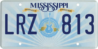 MS license plate LRZ813