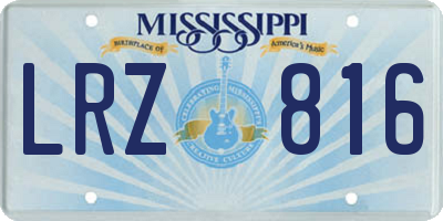 MS license plate LRZ816