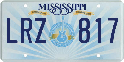 MS license plate LRZ817