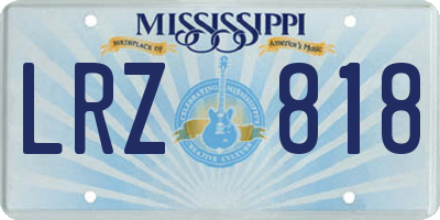 MS license plate LRZ818