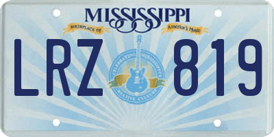 MS license plate LRZ819
