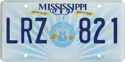 MS license plate LRZ821