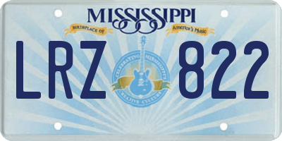 MS license plate LRZ822