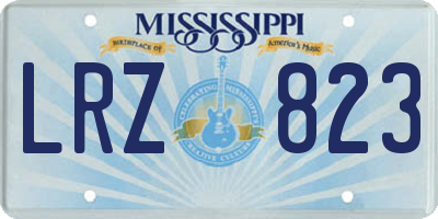 MS license plate LRZ823