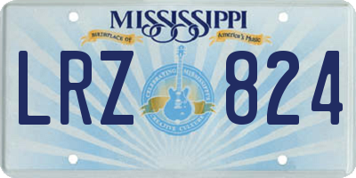 MS license plate LRZ824