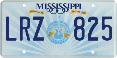MS license plate LRZ825