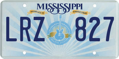 MS license plate LRZ827