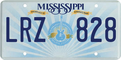 MS license plate LRZ828