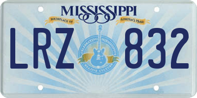 MS license plate LRZ832