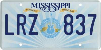 MS license plate LRZ837