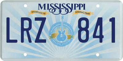 MS license plate LRZ841