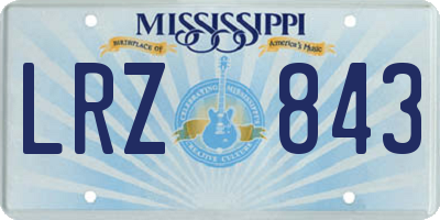 MS license plate LRZ843