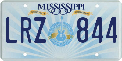 MS license plate LRZ844