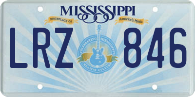 MS license plate LRZ846