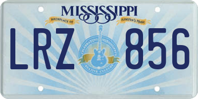 MS license plate LRZ856
