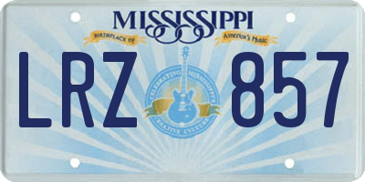 MS license plate LRZ857