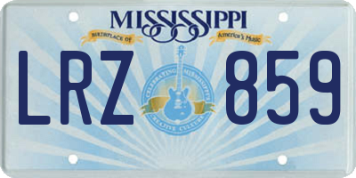 MS license plate LRZ859