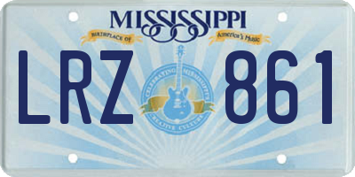 MS license plate LRZ861