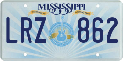 MS license plate LRZ862