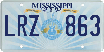 MS license plate LRZ863